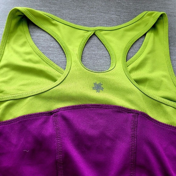 EUC Tek Gear Racerback Athletic Tank Top Purple/Green Size L - Picture 8 of 11